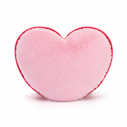 Love Macaron Pink Heart Plush Toy – 15cm