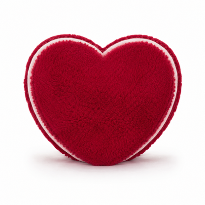 Love Macaron Red Heart Plush Toy – 15cm
