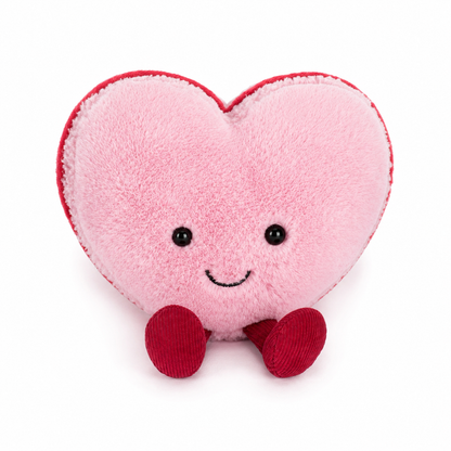 Love Macaron Pink Heart Plush Toy – 15cm