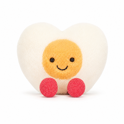 Love Boiled Egg Heart Plush Toy – 15cm