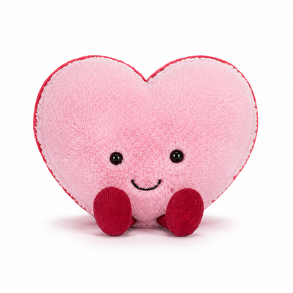 Love Macaron Pink Heart Plush Toy – 15cm