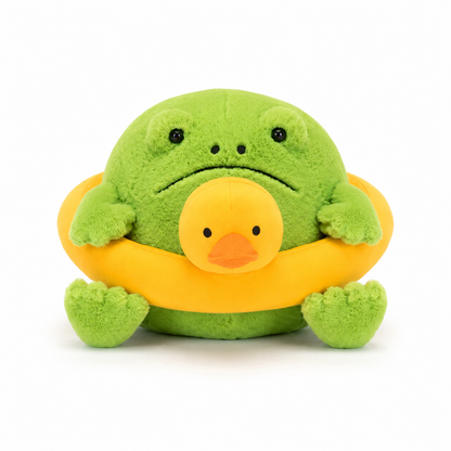 Swimming Ring Rain Frog Plush Toy – 15cm