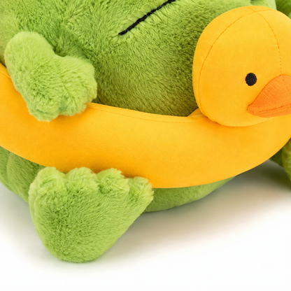 Swimming Ring Rain Frog Plush Toy – 15cm