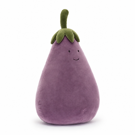 Lively Eggplant Plush Toy – 17cm & 40cm